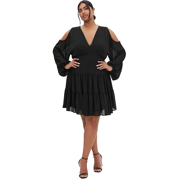 City Chic Women's Plus Size Dress Festive Detail at Amazon Women's Clothing  store