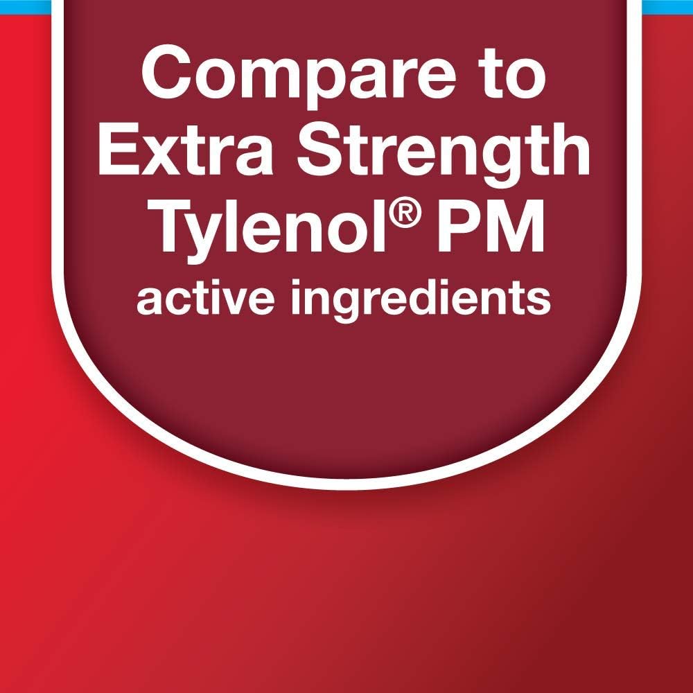 Basic Care Acetaminophen PM, Pain Reliever Plus Nighttime Sleep Aid, 100 Count: Health & Personal Care