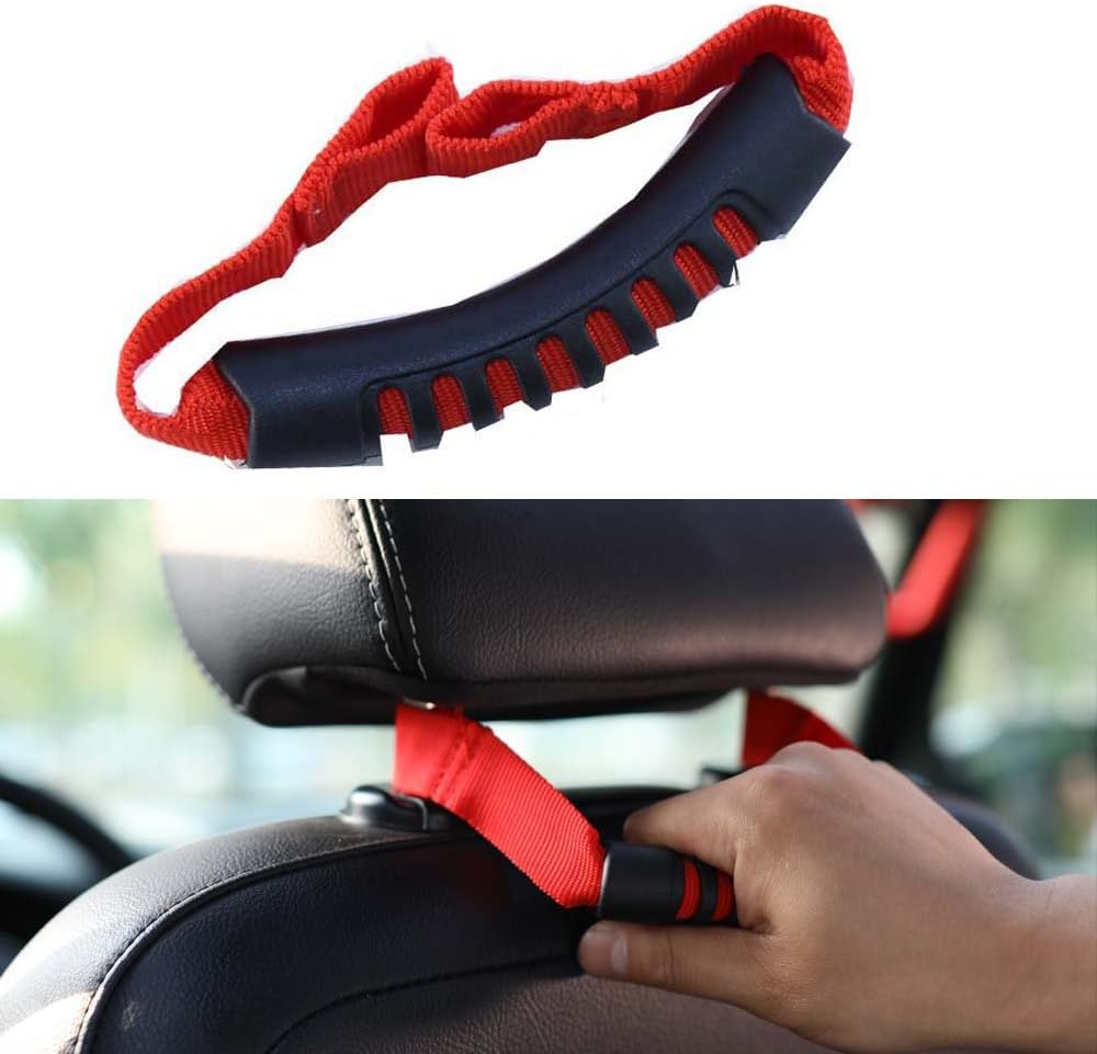 Bosmutus 4 x Grab Handles Grip Handle for Jeep Wrangler Accessories YJ TJ JK JKU Sports Sahara Freedom Rubicon X & Unlimited X 2/4 Door Roll Bar 1995-2016 Double