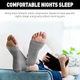 AVIDDA Ankle Support Brace 2 Pairs Compression Sleeve Grey M view 6