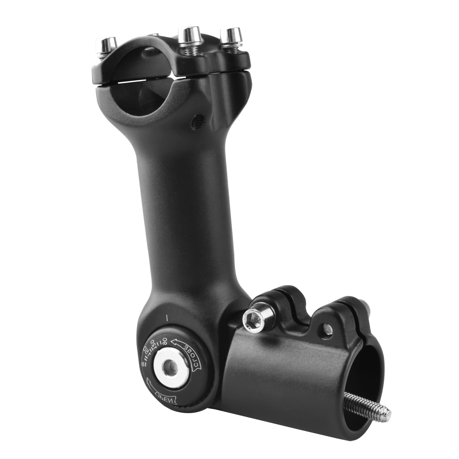 Azarxis Bike Stem 25.4mm 31.8mm Adjustable Bicycle Handlebar Stem 0-90 Degree MTB Fork Stem Extension 60 80 93 100mm for Mountain Bike Road Bike BMX DH Cycle with Hex Key (25.4 x 100mm)