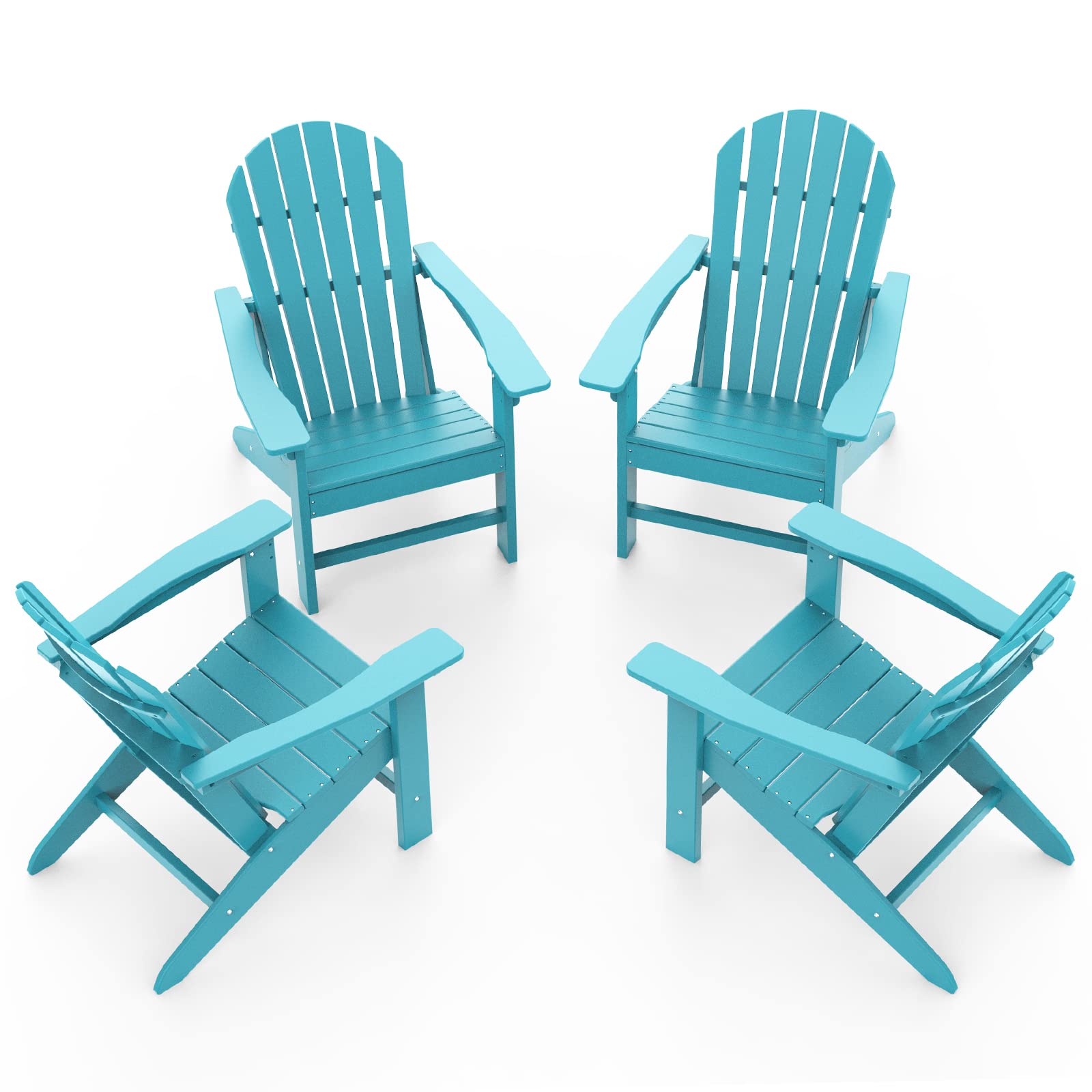View 1 of ***FACTORY SEALED***
***TRUCK/TRAILER PICKUP ONLY***
OTSUN Adirondack Chair Set of 4, Plastic Adirondack Chairs with 350 Lbs Weight Capacity, Weather Resistant Fire Pit Chairs, Outdoor Chairs Widely Used for Patio, Pool, Lawn, Garden, Beach, Light Blue