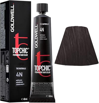 Goldwell Topchic Naturals 4N Mid Brown Hair Color 60ml Permanent
