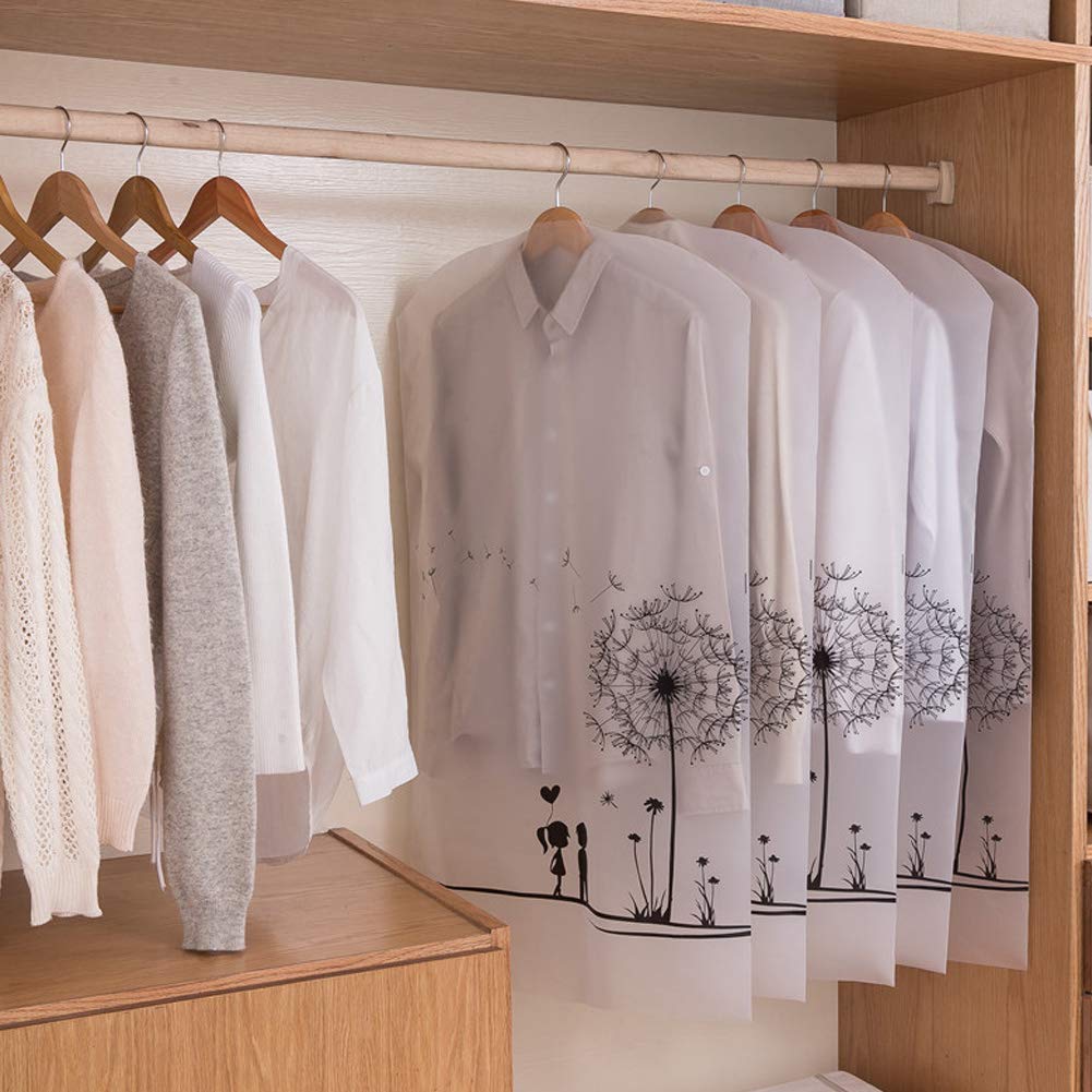 10Pc Dustproof Clothes Storage Cover Bag Garment Bag Dress Suit Jacket Protector