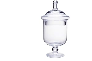 Stella Baicø Clear Glass Apothecary Jars, Small and Cute Candy Jars wiht Lid, Glass Decorative Jar for Wedding and Display,Gl