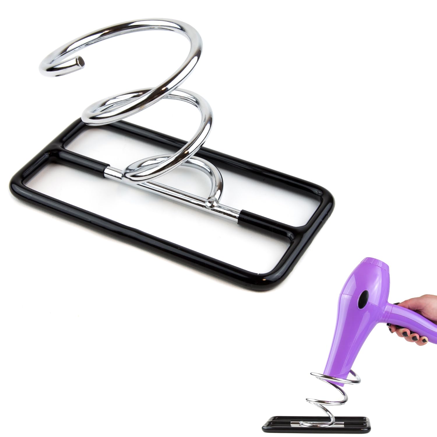 Hair Dryer Holder Countertop Spiral Salon Blow Dryer Holder