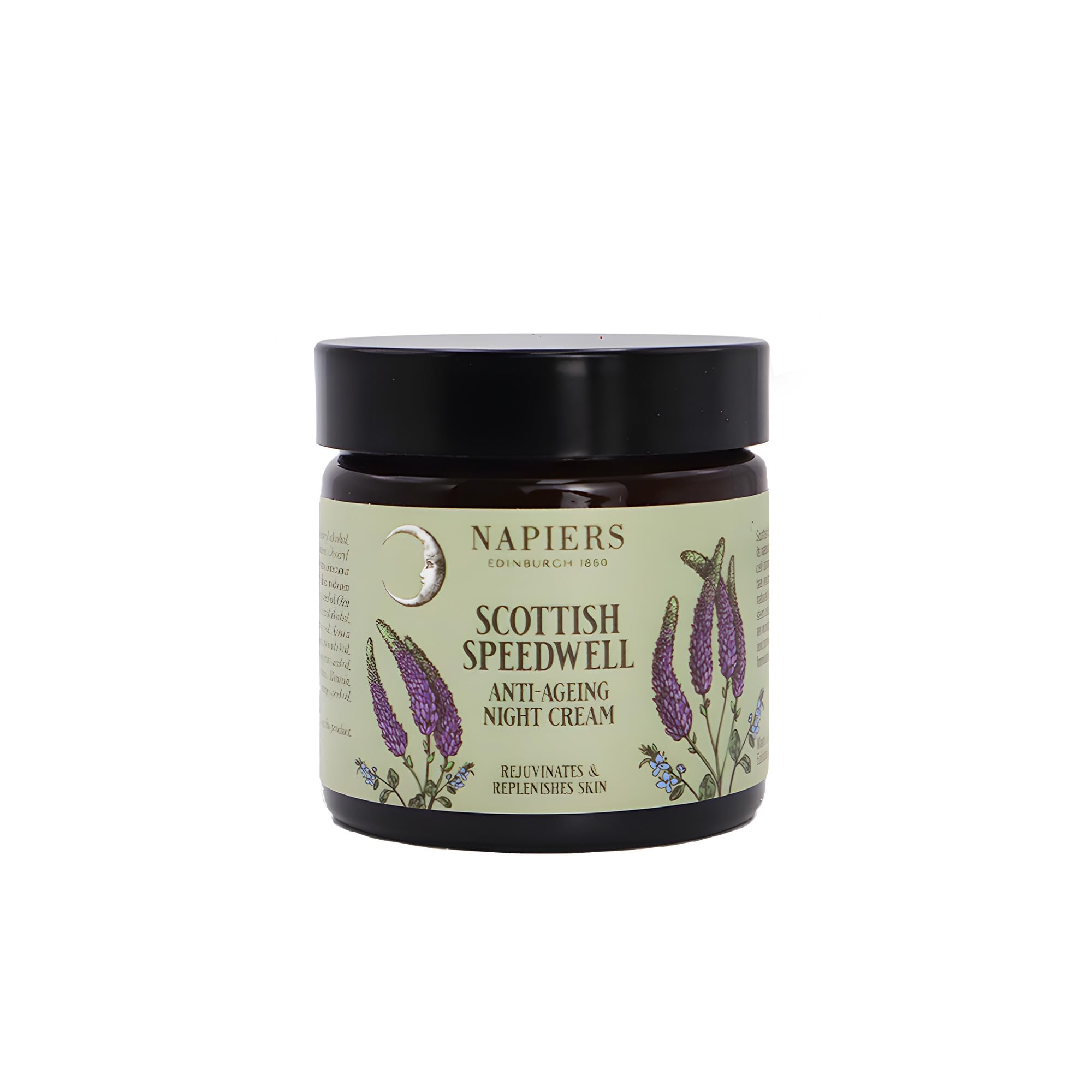 Napiers Speedwell Ageless Night Cream - Anti-Aging & Wrinkle Reduction with Scottish Speedwell, Natural Oils & Eye Cream Benefits - 60ml