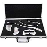 STICKON Muscle Scraper Tools Set Stainless Steel Gua Sha Scraping Massage Tool Set IASTM Tools Great Soft Tissue Mobilization Tool (taoL Shape)