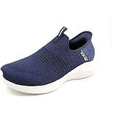 Skechers womens Hands Free Slip Ins Ultra Flex 3.0 Smooth Step Sneaker, Navy, 9