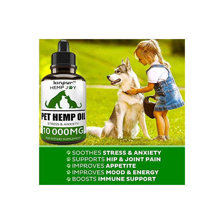 Kinpur Natural Hemp Oil for Dogs & Cats 10 000mg Pet Hemp Oil