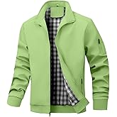 Wizoat Men's Bomber Jacket Lightweight Casual Windbreaker Jackets Zip Up Coat