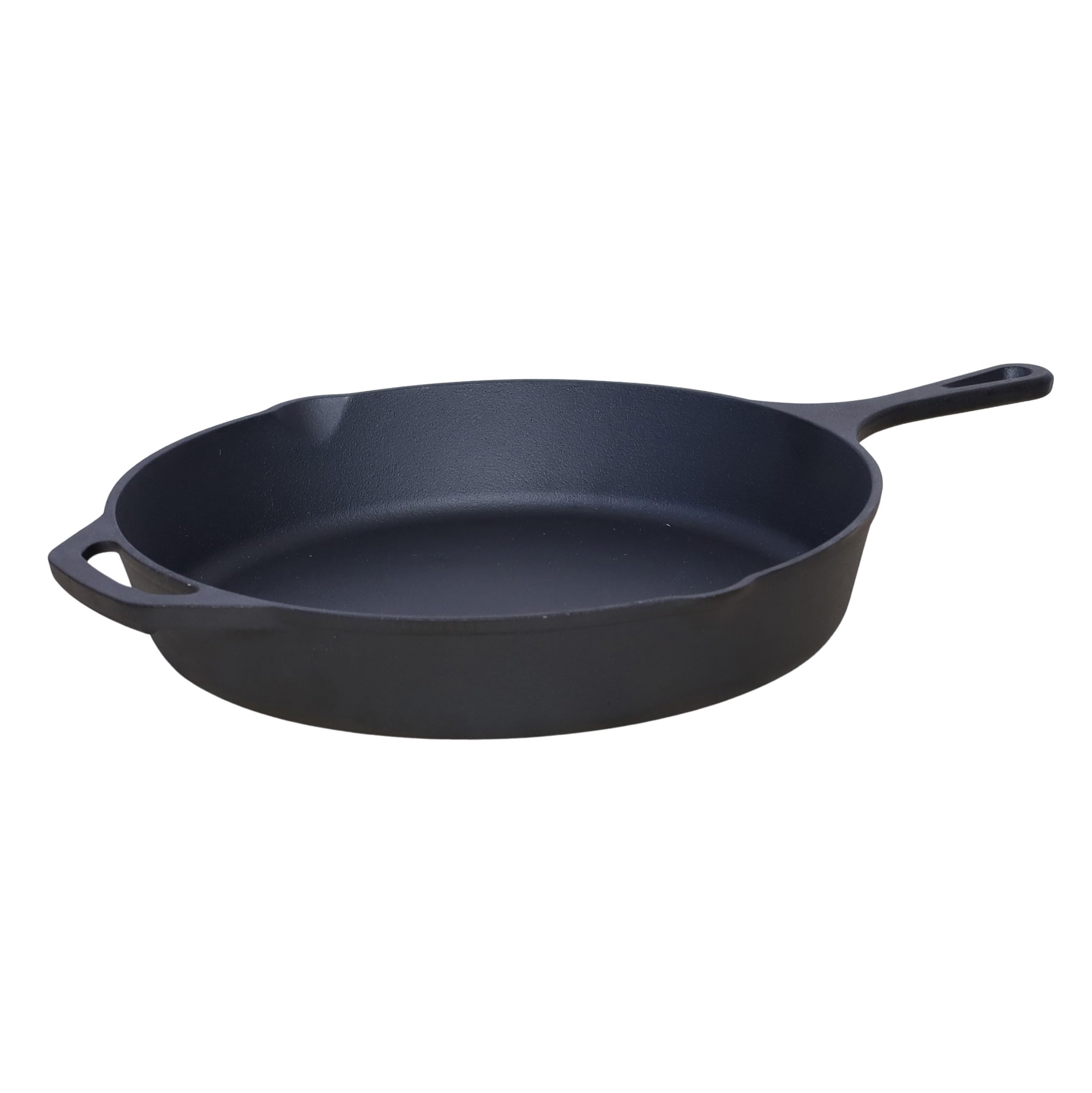 Buckingham Pre-Seasoned Premium Cast Iron Skillet Frying Pan Suitable for Induction Electric Gas Oven Safe Ideal for BBQ Grilling Cast Iron Pan for Low Fat Healthy Cooking (31 Cm)