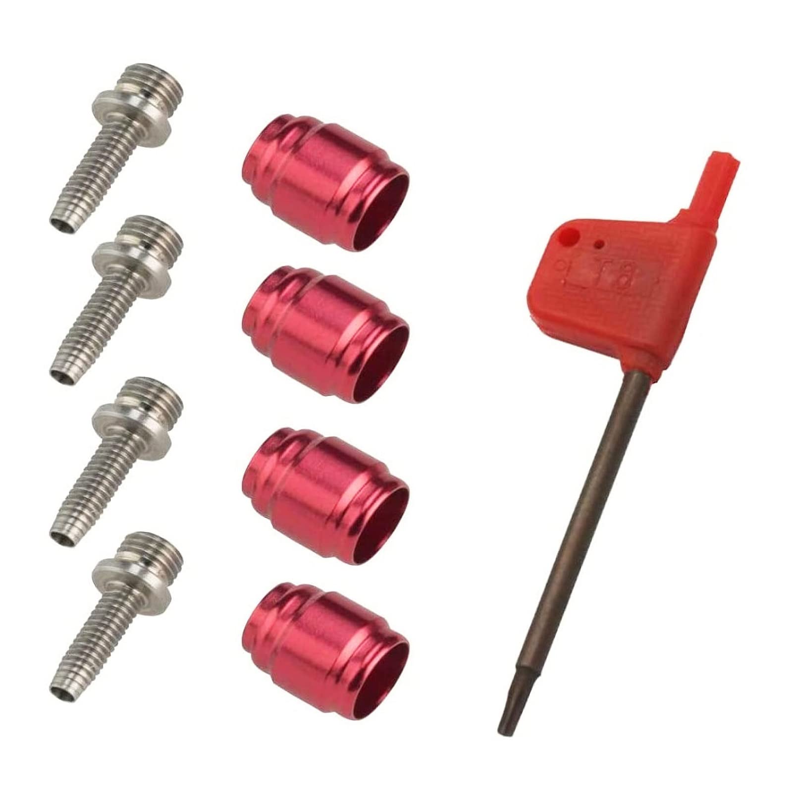 LGEGE Bicycle Brake Line Olive Kit - 4 Sets Bike Olive Connecting Insert Oil Fitting for Avid Sram Bike Hydraulic Disc Brake Hose Stealth-A-MAJIG Quick Install