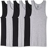 Hanes Best Tagless Ring Spun Cotton Tank Tagless A-Shirts 6-Pack