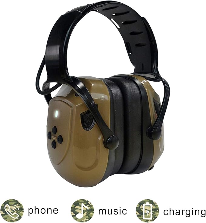 Electronic Shooting Earmuffs, EAREST Rechargeable Bluetooth