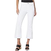 Liverpool Womens Gia Glider Pull on Mid-Rise Crop Flare Stretch Denim Jean 25 1/2"