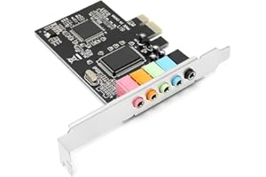 PCIE Sound Card, 6 Channel PCIE Audio Digital Sound Card Adapter, for CMI8738 5.1 Internal Surround Sound Card, for 7, Vista,