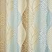 Ufaitheart Abstract Leaves Pattern Fashion Shower Curtain Fabric Stall Shower Curtain 36 x 72 Inch for Bathroom Set, Brown, Beige and Turquoise
