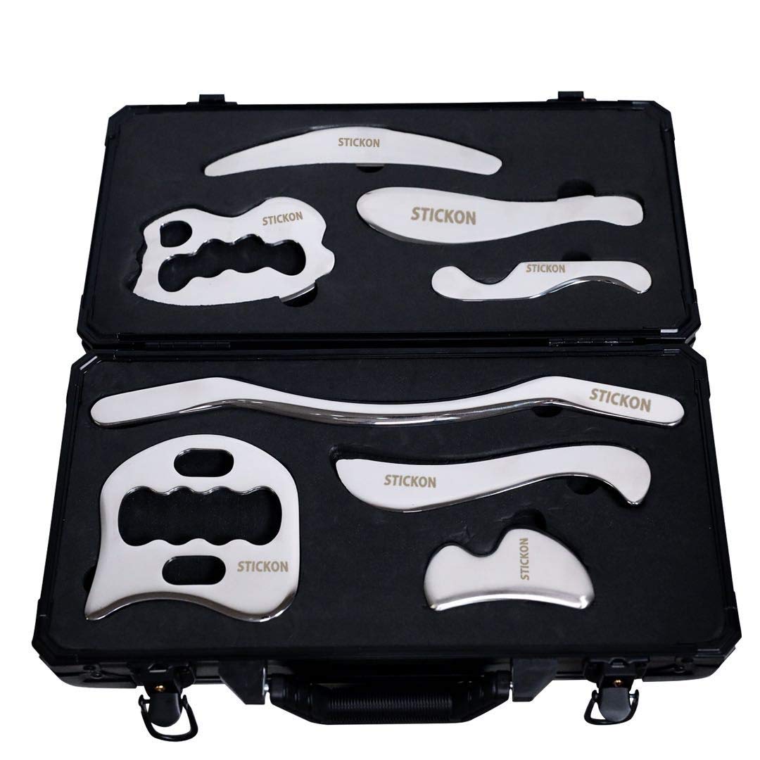Tansozer Gua Sha Set Muscle Scraper Massage Tool, Stainless Steel Gua Sha Scraping Tool
