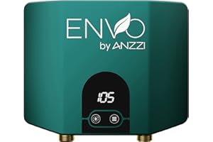ANZZI Envo ANZZI Electric Tankless Water Heater 3.5 KW at 120 Volts Instant Hot Water Small Enough to Install Anywhere - For for any bathroom sink or kitchen sink, WH-AZ035-M1…