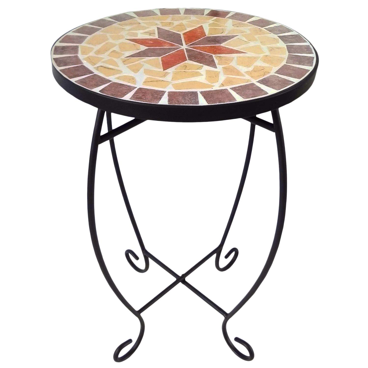 Small Round Side Table Mosaic Plant Stands Patio Balcony