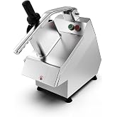LEEVOT Commercial Vegetable Chopper with 6 blades, Electric Food Processor for Slicing Dicing Shredding, Professional Cheese Grater, 550W Veggie Cutter for Restaurant, Hotel School, Cafeteria, Buffet