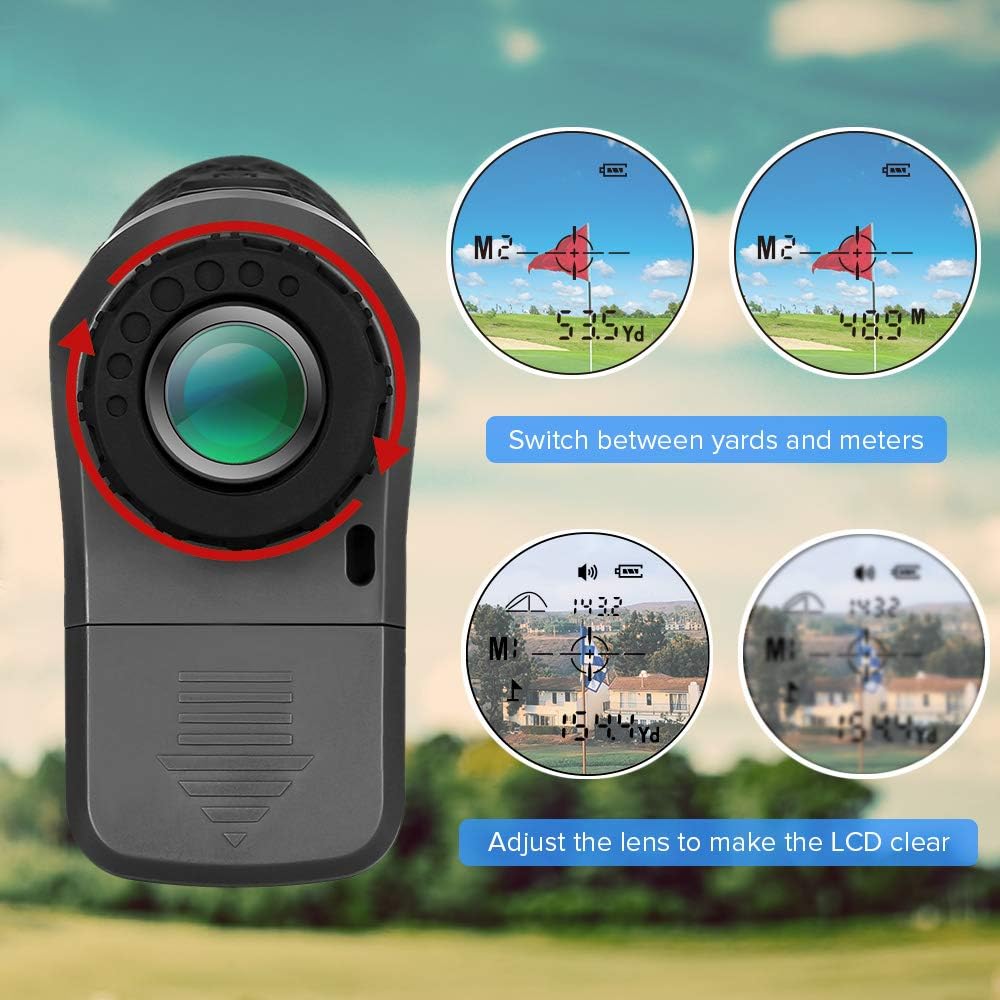 BOBLOV 650Yards Slope Golf Rangefinder Laser Golf Distance Scope with Vibration Fast Lock 6X Magnification Golf Distance Rangefinder with Case Slope/Non Slope/Speed/Continuous Mode : Sports & Outdoors