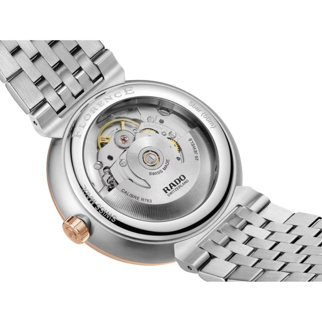 Rado - Florence Automatic - Unisex - Swiss Watch - Sapphire Crystal Dial - Stainless Steel Case - Automatic - Rose Gold - 39 mm