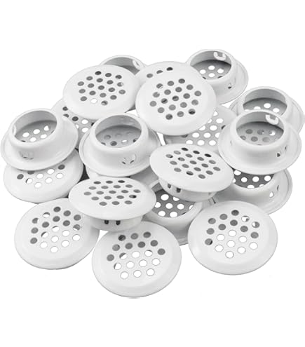 thumbnail image 2 of Uxcell 24Pcs 60mm/2.36" Circular Soffit Air Vents, Plastic Soffit Vent Cover Round Mesh Hole Louver For Bathroom Kitchen Cabinet Wardrobe White 2 of 13