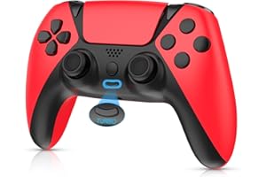 BELOPERA Wireless Controller Ymir Controller with Turbo/Back Paddles/Upgraded Joystick, Replacement Gamepad for Slim/PC/Steam/iOS/MAC - Red