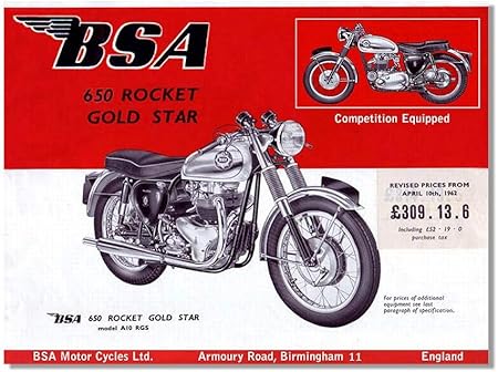 bsa a10 rocket gold star