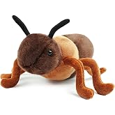 JUSTQUNSEEN 7-Inch Realistic Ant Stuffed Animal Plush Toy, Soft Stuffed Insect for Kids &amp; Toddlers, Friendly Educational Model for Science Learning, Halloween Christmas Birthday Gift