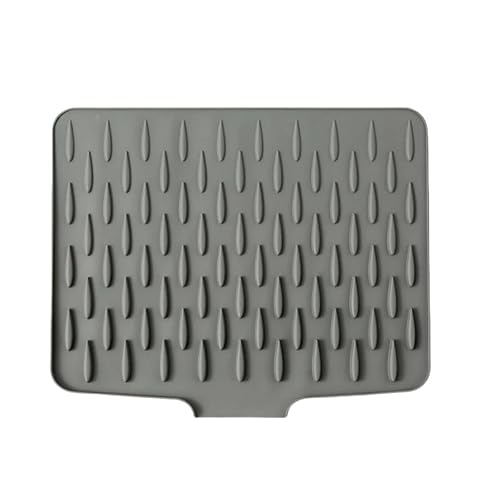 Silicone Dish Drying Mat, No-Spill Silicone Worktop Saver Folding Draining Board Mat Non-Slip Mat for Drip-Free Drying for Kitchen Counter Sink Table Toy Gift for All (D)
