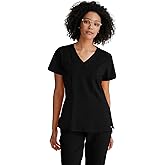 BARCO ONE – Women’s Racer Top, V-Neck Medical Scrub Top w/ 4 Pockets and 360 Spandex Stretch Fabric