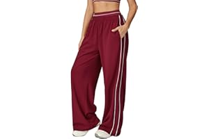 ABOCIW Womens Straight Leg Sweatpants Cotton High Waisted Baggy Athletic Joggers Lounge Pants with Pockets