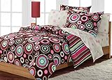 Loft Style Gypsy Hippie Chic Girls Comforter Set With 250Tc Sheets, Pink, Twin