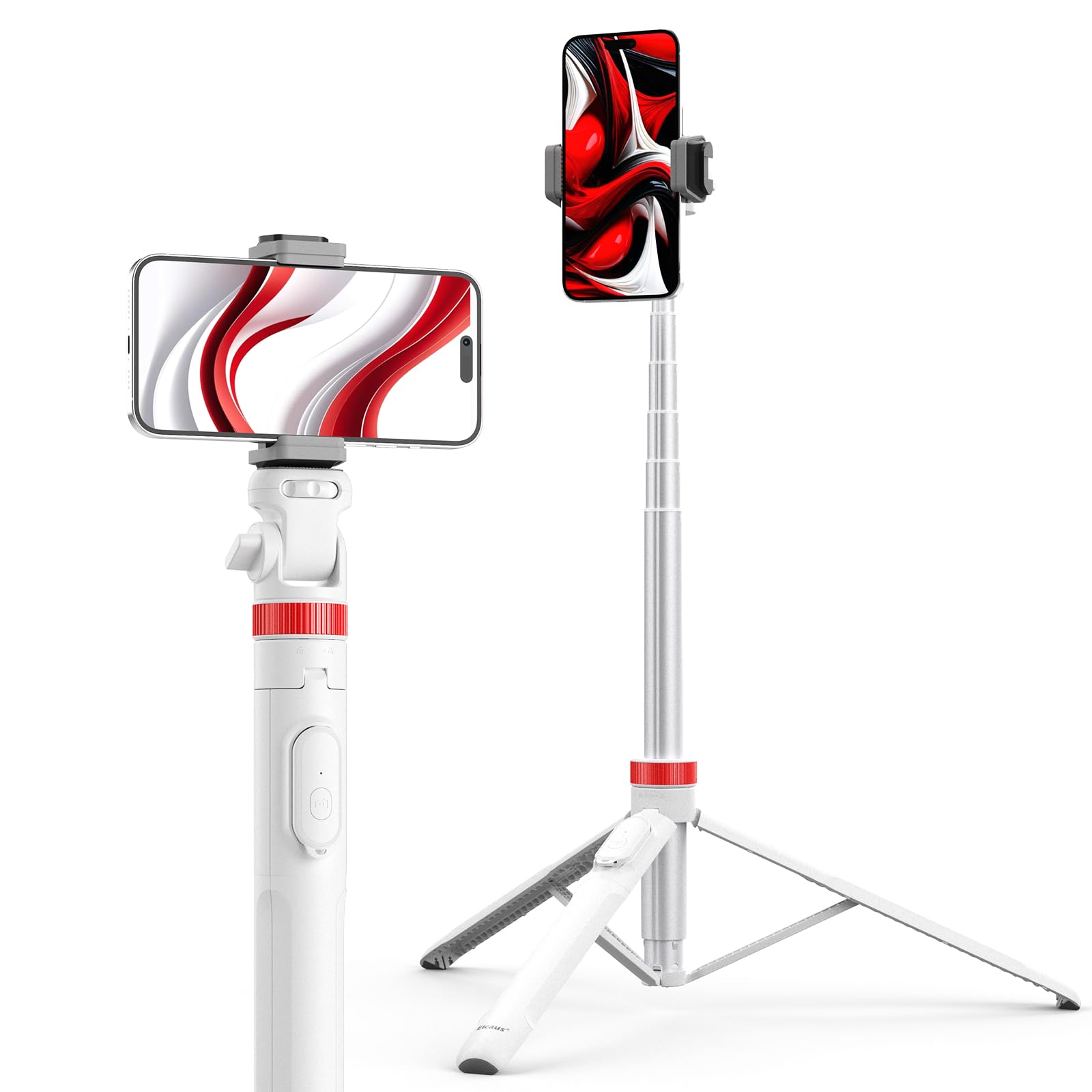 Photo 1 of Eicaus 72'' Phone Tripod, Selfie Stick with Phone Mount and Remote - Upgraded, Stable, and Portable Tripod for iPhone 15/14/13, Android, Cameras(White)