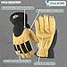 Men's Insulated Winter Gloves with Synthetic Leather Palm, Large (Wells Lamont 7092L),Saddle Tan