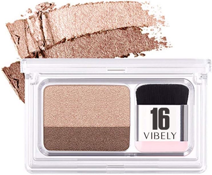 Jeeke Eyeshadow,Vibely Makeup Eye shadow Eyeshadow Palette Cosmetic Set Eye Shadow 2 Colors Professional Make Up Eyeshadow Cosmetics