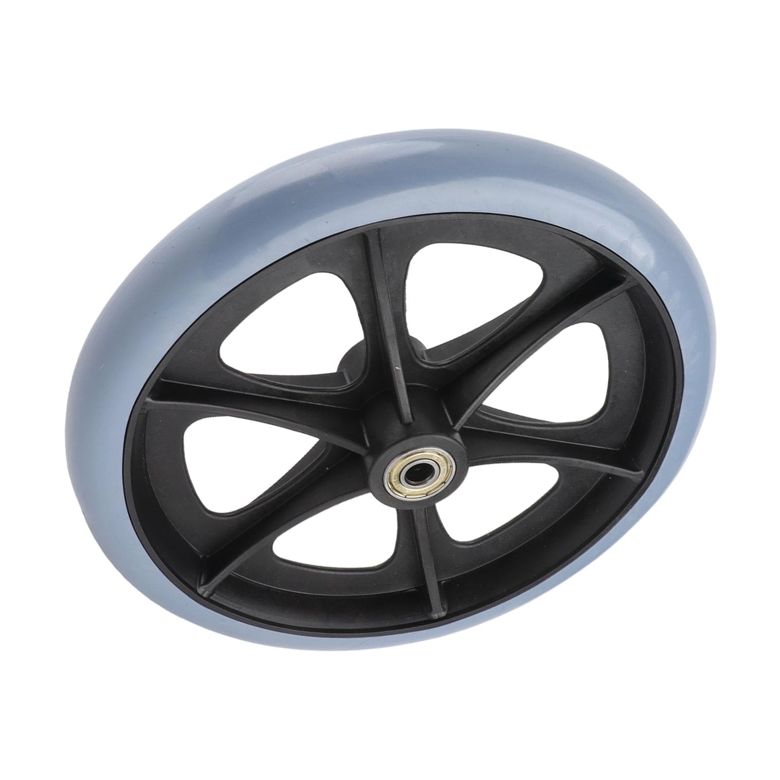 Wheelchair Front Wheels, 8 Inch Disabled Wheelchair Wheels, Anti-Slip TPR Wheels Wheelchair Accessory, 264lbs Load Capacity, Replacement Castors for Wheelchair, Grey