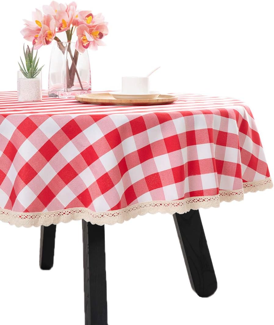 Best table cloth red round cotton