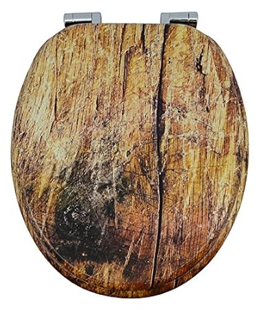 WC Sitz RUSTIKAL, Holzkern, mit Absenkautomatik, EDRU01SC