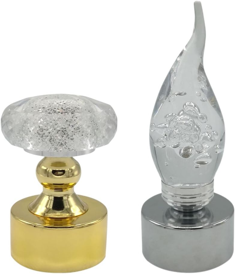 2-Pack Alloy Plated Color Changing/Monochromatic Table Desk Lamp for Party Home Battery Operated TCD-1214A-B [Energy Class A+]