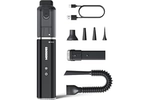 EBOSSOM Car Vacuum with 21000Pa High Suction, Portable Vacuum for Car, 2 Modes, 30 Mins Runtime, 4 in 1 Vacuum Cleaner with LED, Cordless Handheld Vacuum V8 Ultra