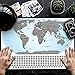 Scratch Off World Map - Premium Quality - Modern-Style - Thick & Durable - Matte-Finish - US States, Countries & Flags - Detailed Cartography - Gift Ready - Tools & eBook Included - Large