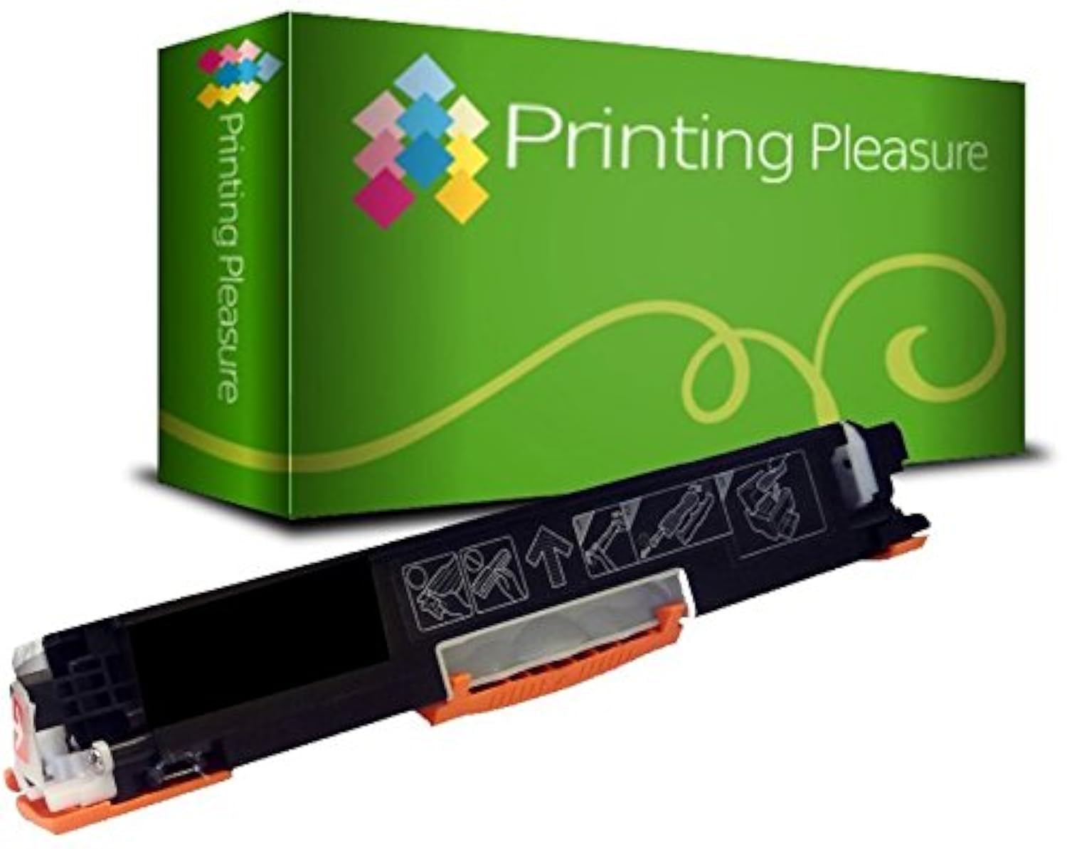 Printing Pleasure BLACK Compatible Laser Toner Cartridge for HP Colour Laserjet Pro CP1025 CP1020 100 MFP M175 200 MFP M275 TopShot LaserJet M275 | CE310A 126A