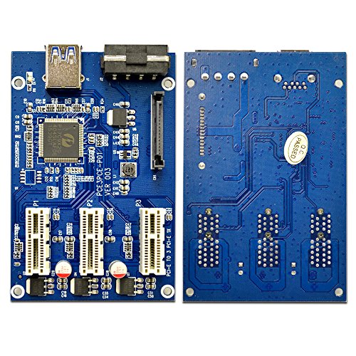 PCI-E-1X-1-to-3-Port-1X-Switch-Multiplier-Expander-HUB-Riser-Expansion-Card-USB-Cable