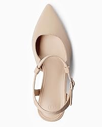 Coutgo Womens High Heels Pointed Toe Ankle Strap