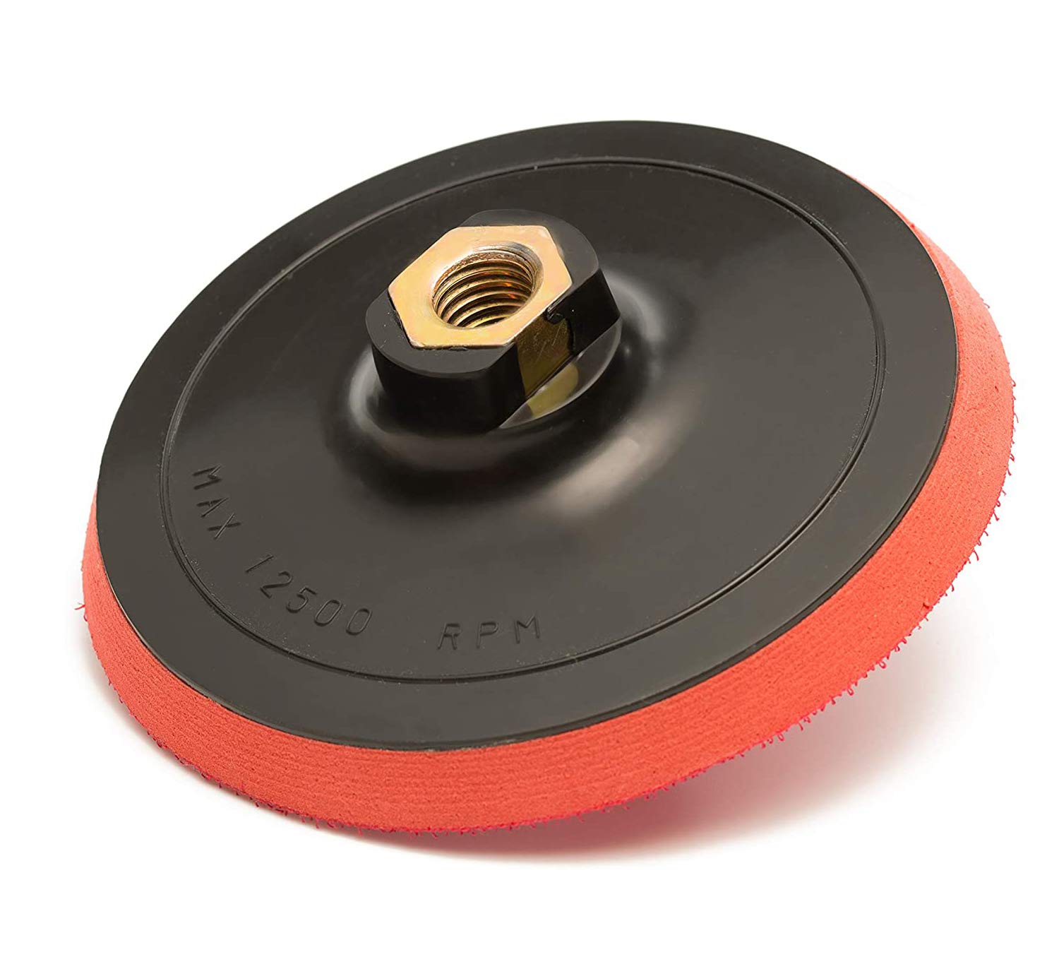 Glass Polish 4.5 inch (115mm) Hard Density Foam Backing Pad with 5/8”-11 Thread for Rotary Polishing Machines - Hook and Loop Grip - GP12604