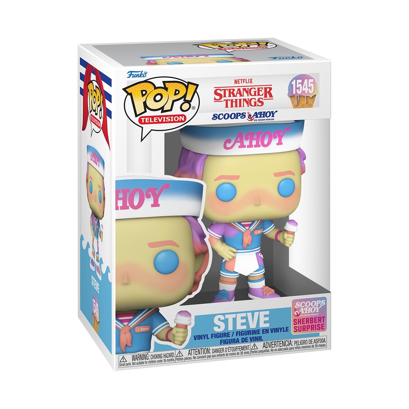 Funko Pop! TV: Stranger Things - Steve Harrington - Stranger Thingseve - (Scoops Ahoy) - Collectable Vinyl Figure - Gift Idea - Official Merchandise - Toys for Kids & Adults - TV Fans